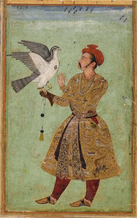 A Mughal Prince with his Falcon